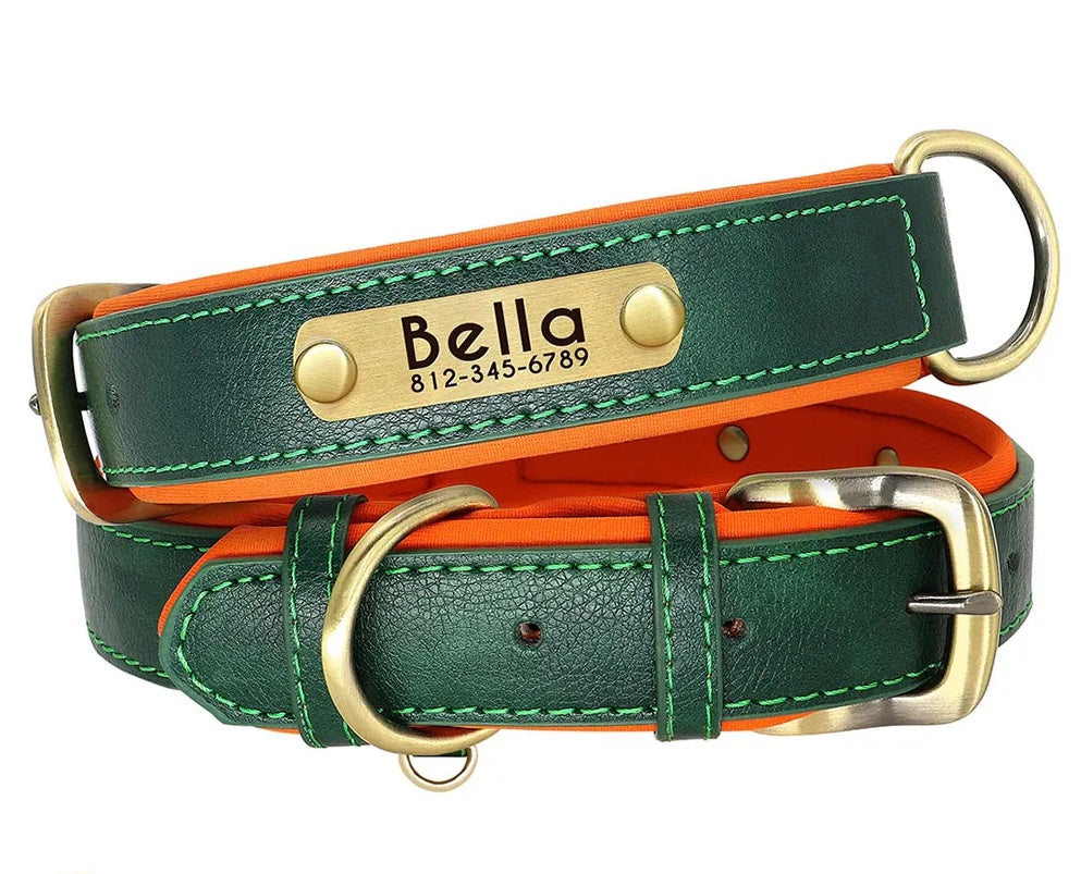 Custom Engraved Collar Grey